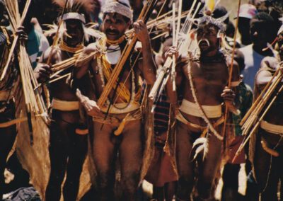 Irian Jaya1995, Yali-Krieger beim Perang-Perangan in Muliama, ©Privat
