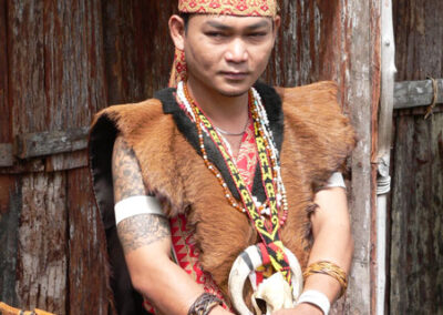Malaysia 2011, Sarawak, Iban im Cultural Village