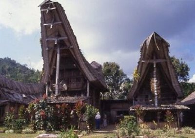 Sulawesi 1994, Rumah adat auf dem Weg nach Lokomata