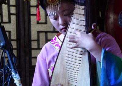 China 2018, Xi'an, Musikvorführung im Trommelturm