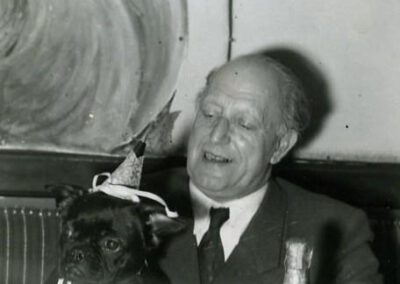 Theo Prosel mit Hund "Simperl"