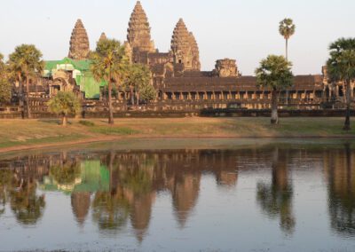 Kambodscha 2013, Siem Reap, Angkor Wat spiegelt sich im Wasser