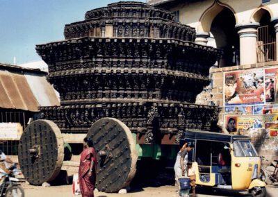 Süd-Indien 2004, Tempelwagen in Chidambaram