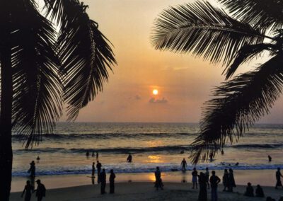 Süd-Indien 2004, Kovalam Abendsonne